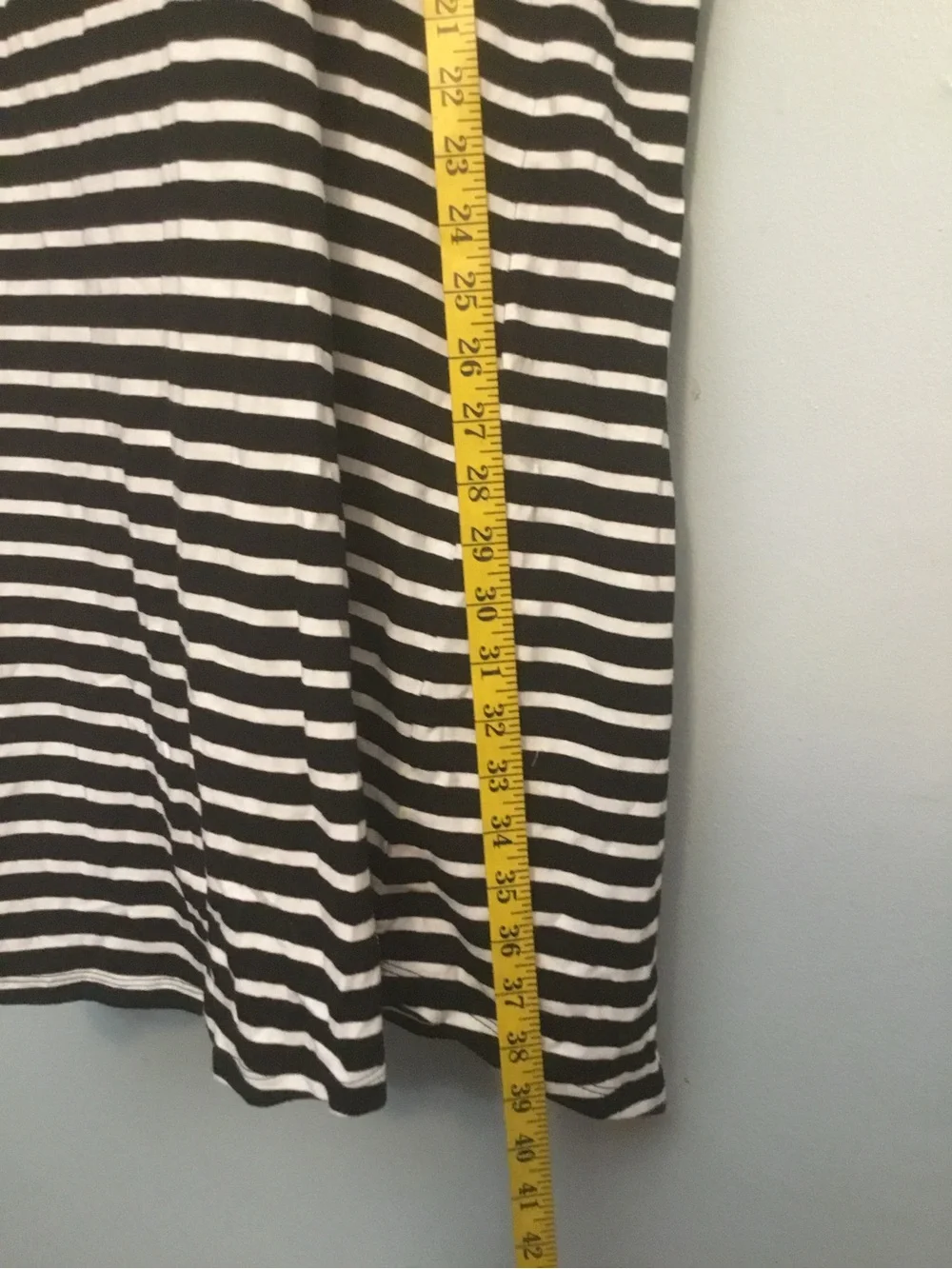 Michael Kors Black and White Striped Dress